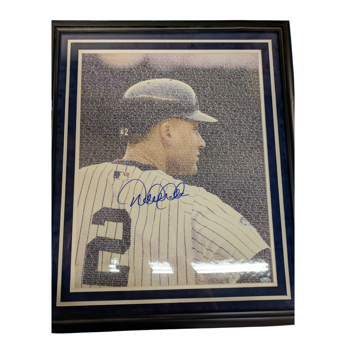 Derek Jeter Autographed Framed Word 16x20 Print (Boof Bonser's Personal Collection)