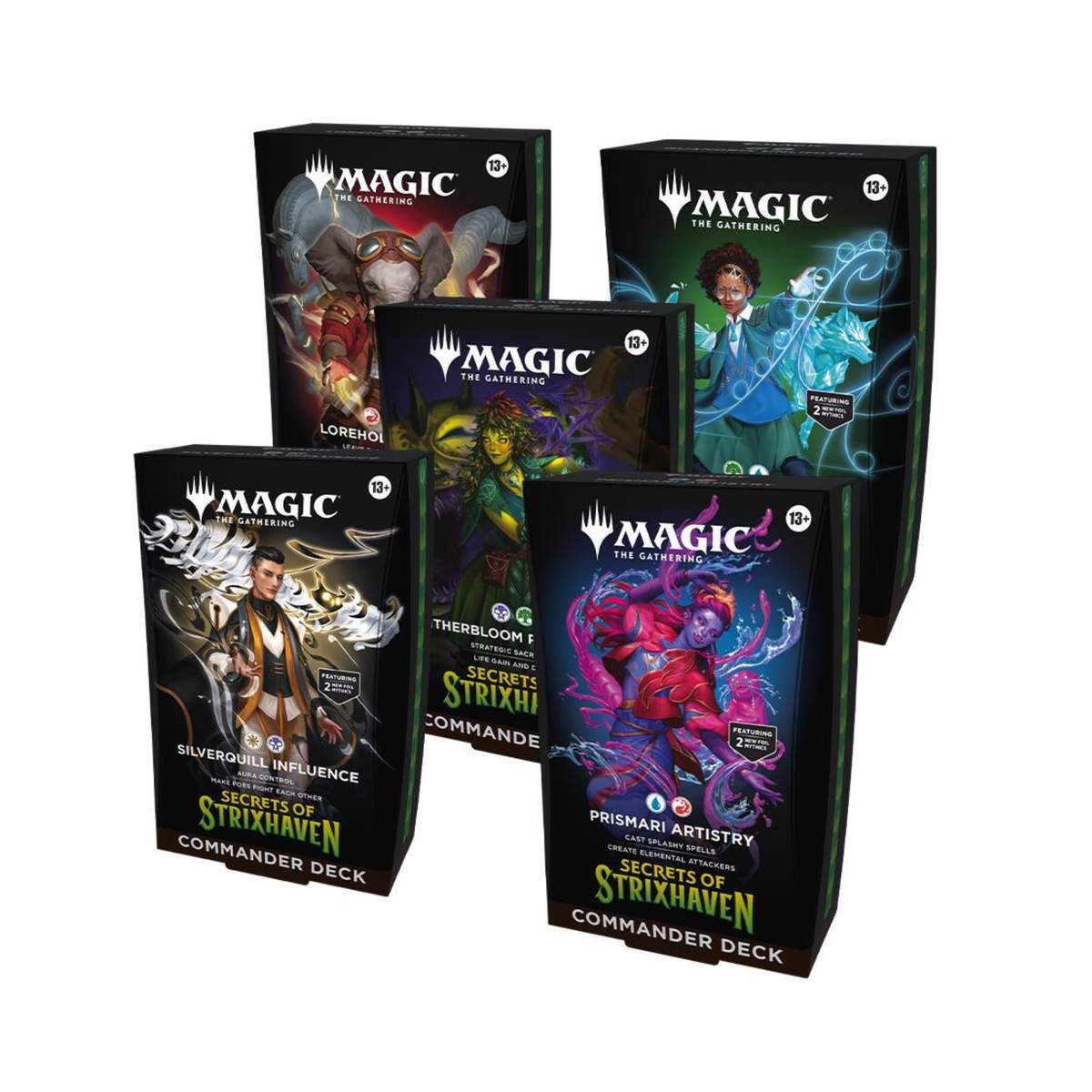 Magic: The Gathering Secrets of Strixhaven 5-Deck Commander Case