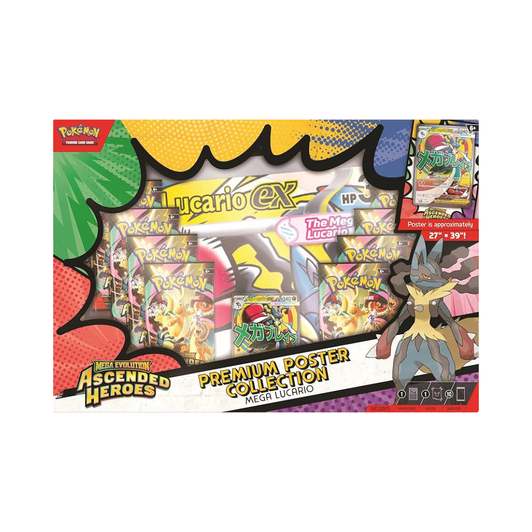 Pokemon Mega Evolution Ascended Heroes Premium Poster Collection Box