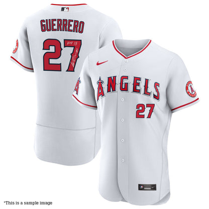 Vladimir Guerrero Sr. Autographed "HOF 18" Angels Authentic Jersey