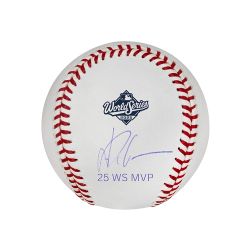 Yoshinobu Yamamoto Autographed "25 WS MVP" 2025 World Series Logo Baseball - (PRESALE)