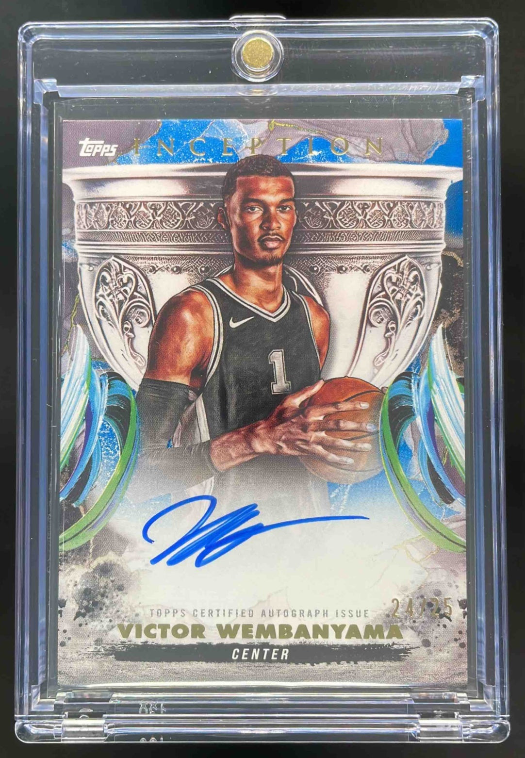 2024-25 Topps Inception Grail Chasing Blue #GCS-VW Victor Wembanyama Auto /25