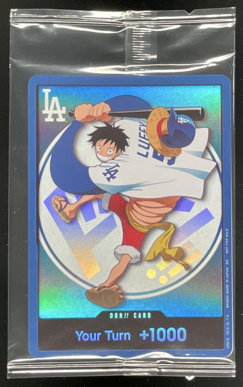 2026 One Piece LA Dodgers x One Piece Night Promo Don Card Monkey D Luffy Sealed