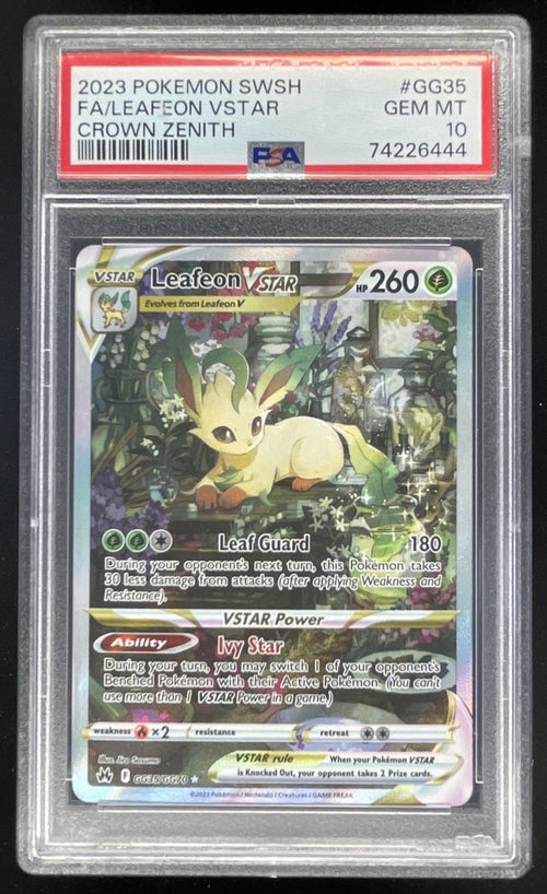 2023 Pokemon Sword & Shield Crown Zenith Galarian #GG35/GG70 Leafeon VST PSA 10