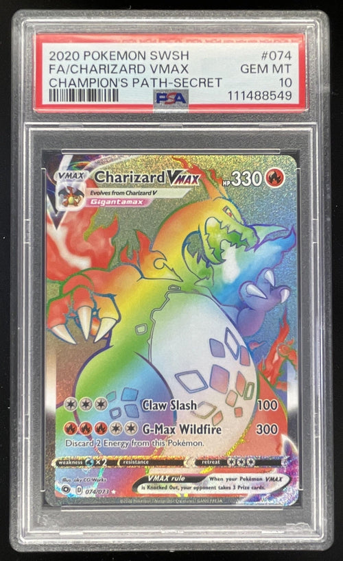 2020 Pokemon Sword & Shield Champion's Path #074/073 Charizard VM PSA 10