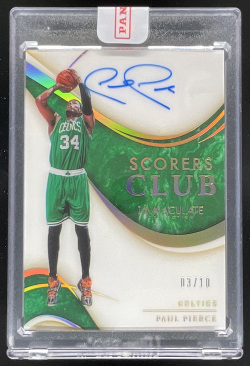 2019 Immaculate Collection Scorers Club Gold #SC-PPC Paul Pierce Auto /10