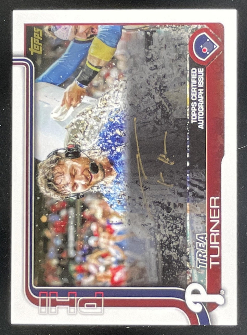2025 Topps Update Real One Golden Mirror Autographs #450 Trea Turner Auto