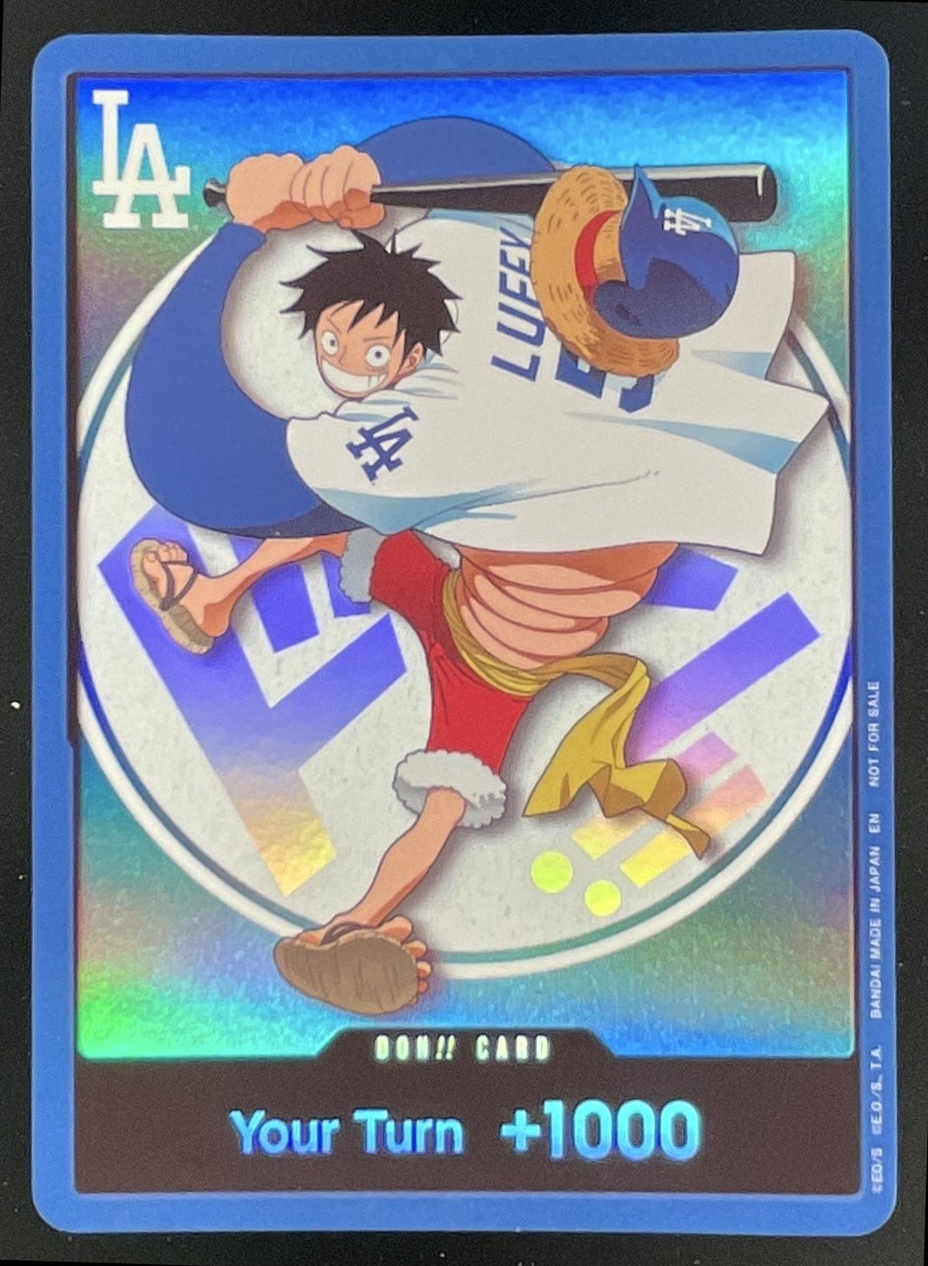 2026 One Piece LA Dodgers x One Piece Night Promo Don Card Monkey D Luffy