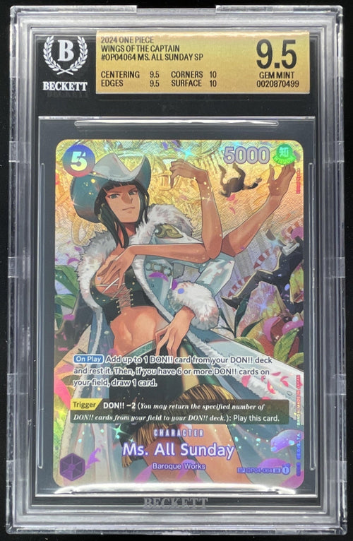 2024 One Piece Wings of The Captain #OP04064 Ms. All Sunday BGS 9.5