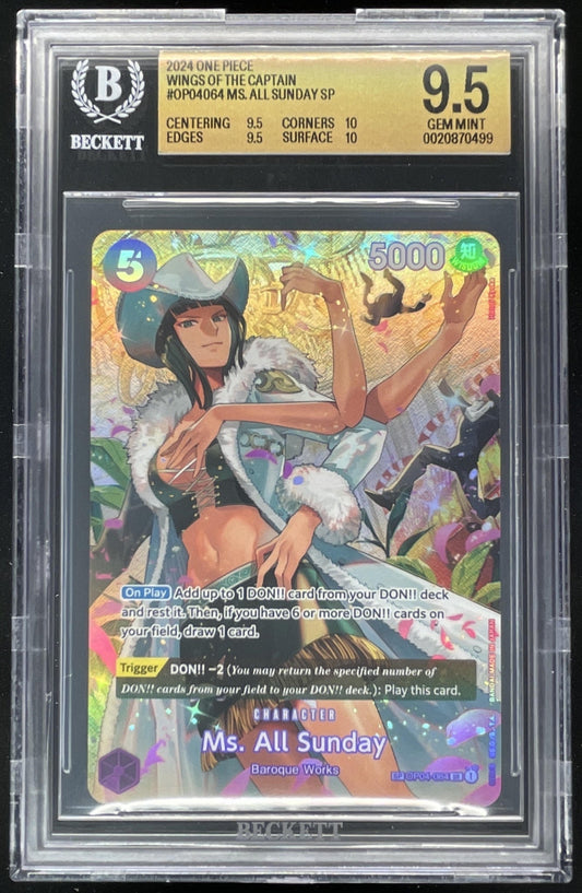 2024 One Piece Wings of The Captain #OP04064 Ms. All Sunday BGS 9.5