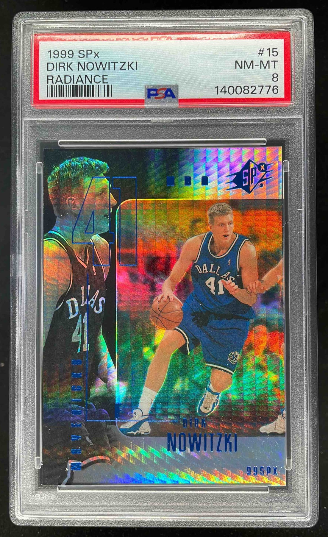 1999-00 SPx Radiance #15 Dirk Nowitzki /100 PSA 8