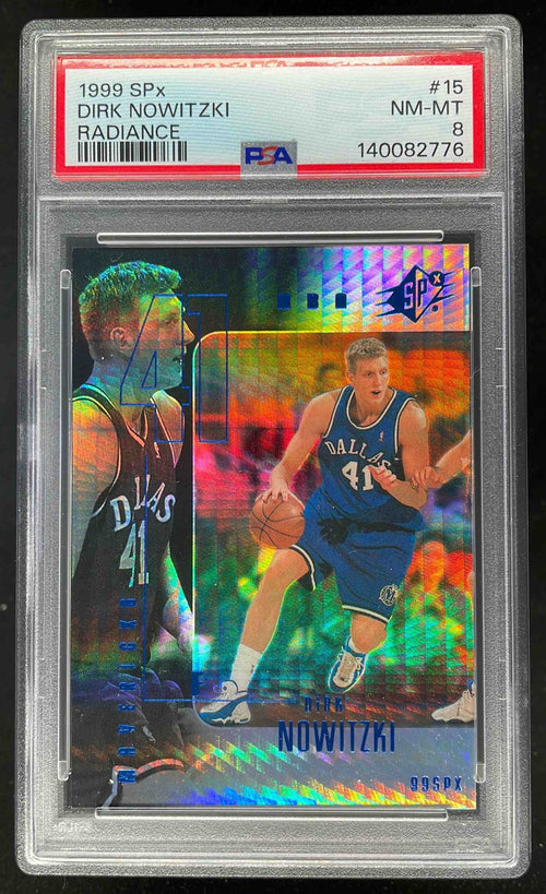 1999-00 SPx Radiance #15 Dirk Nowitzki /100 PSA 8