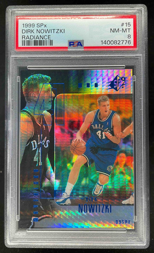 1999-00 SPx Radiance #15 Dirk Nowitzki /100 PSA 8
