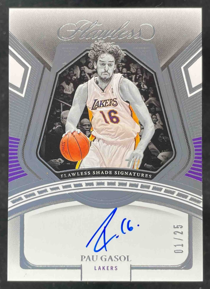 2023-24 Panini Flawless Flawless Shade Signatures #FSS-PAU Pau Gasol Auto /25