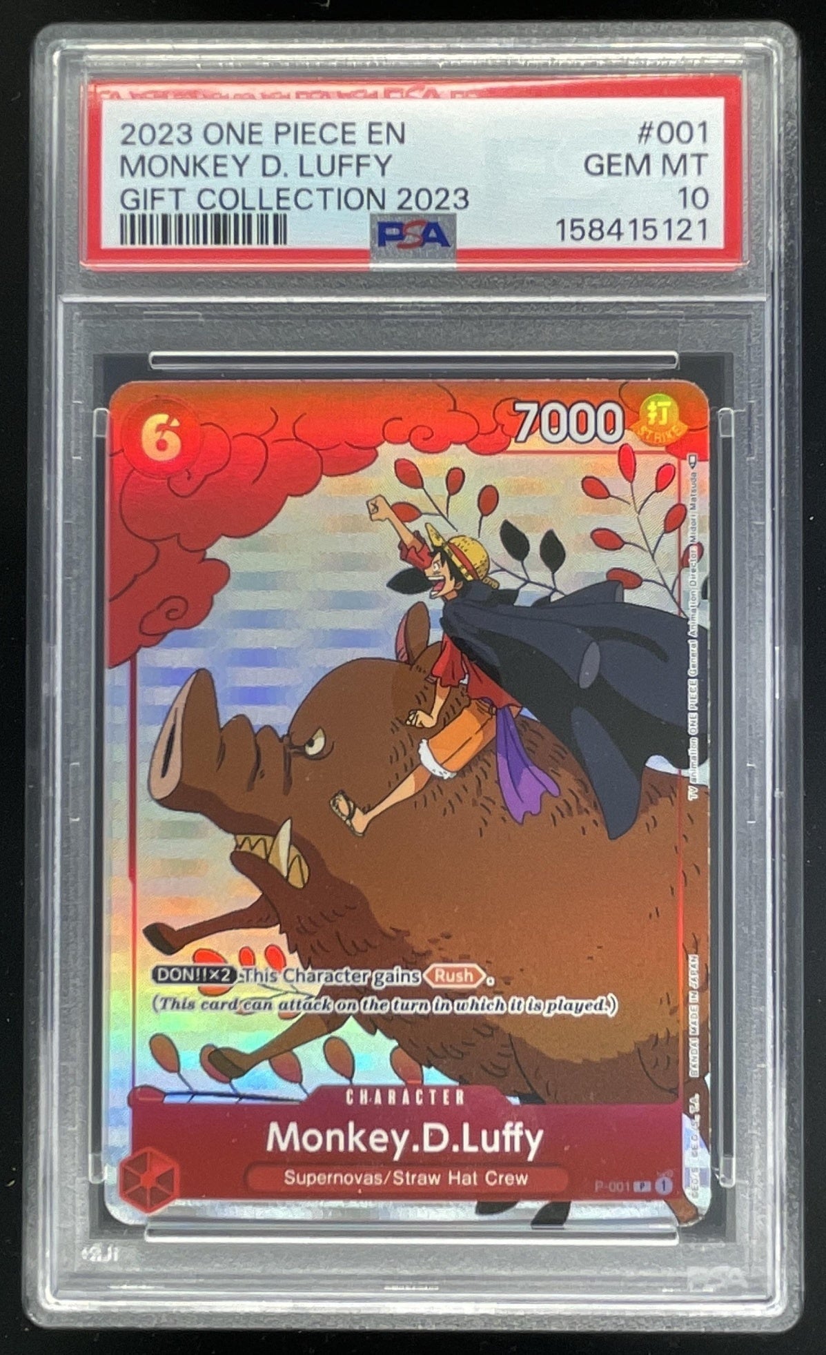 2023 One Piece EN #P-001 Mokey D. Luffy Gift Collection PSA 10