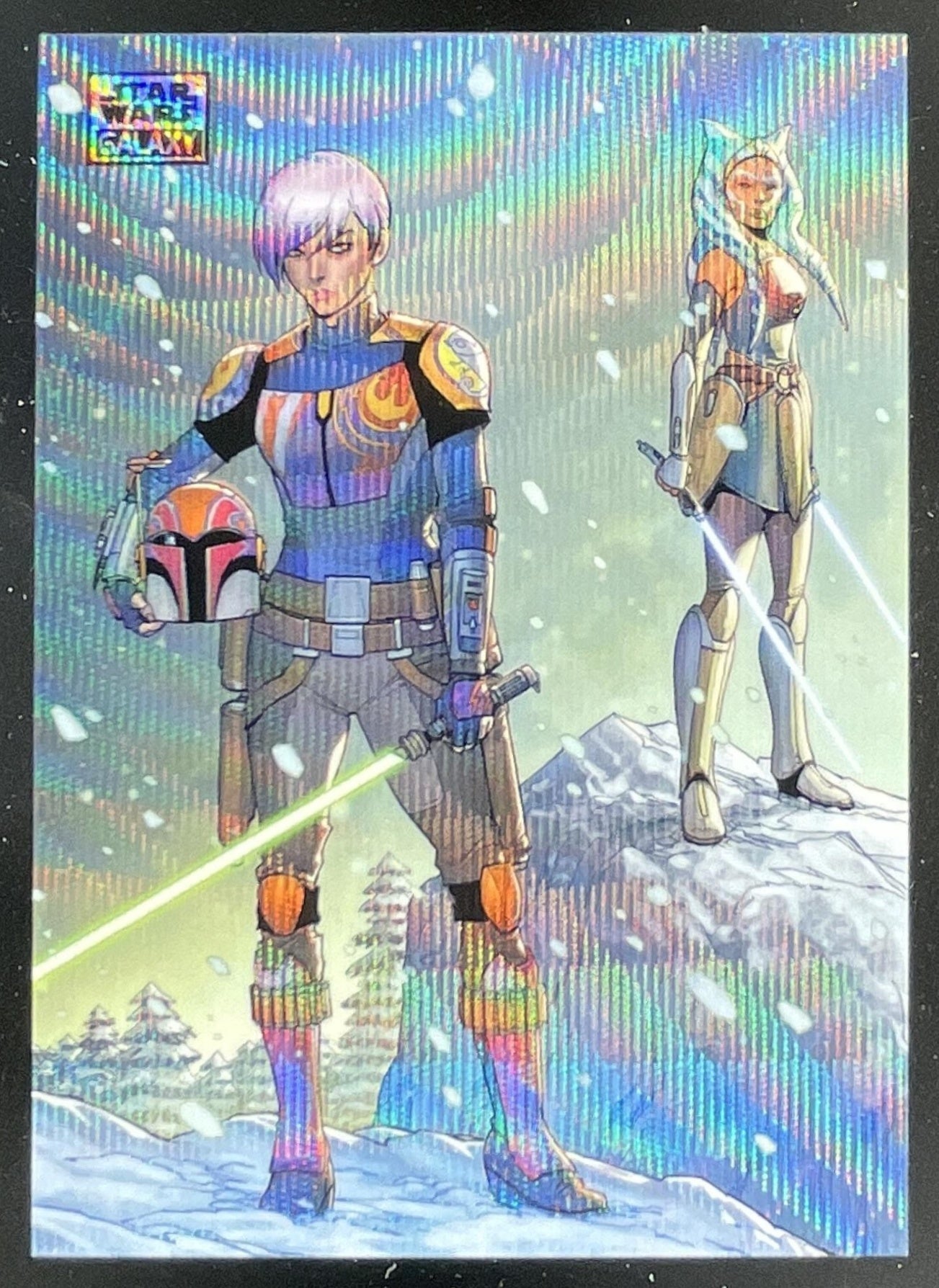 2026 Topps Chrome Star Wars Galaxy Wave #94 Ahsoka Tano and Sabine Wren /99