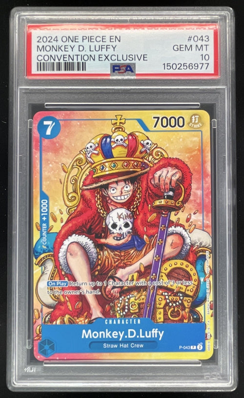2024 One Piece Regional Participation Pack Promo #P-043 Monkey D. Luffy PSA 10