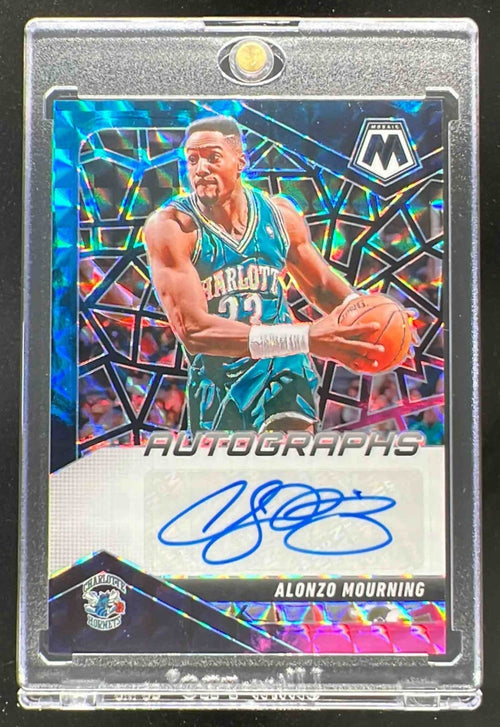 2024-25 Panini Mosaic Autographs Choice Nebula #AM-MOU Alonzo Mourning Auto 1/1