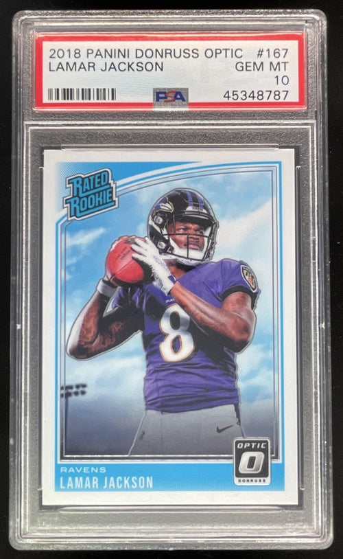 2018 Panini Donruss Optic #167 Lamar Jackson RC PSA 10