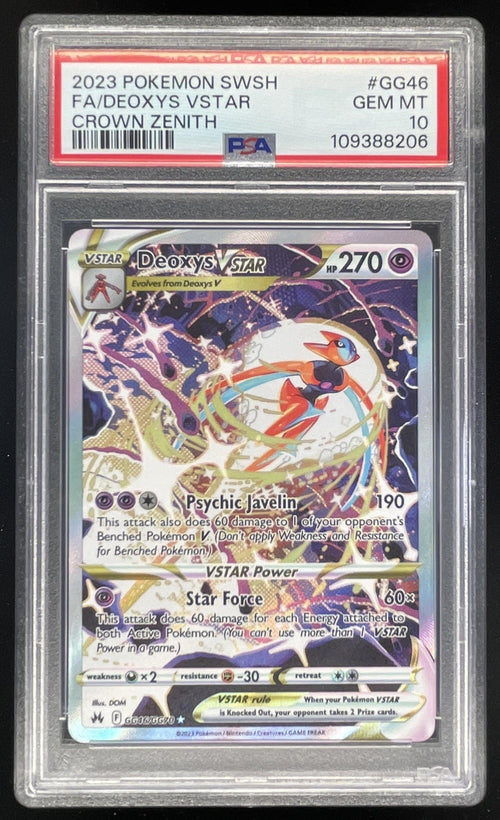2023 Pokemon Sword Shield Crown Zenith Galarian Gallery #GG46/GG70 Deoxys PSA 10