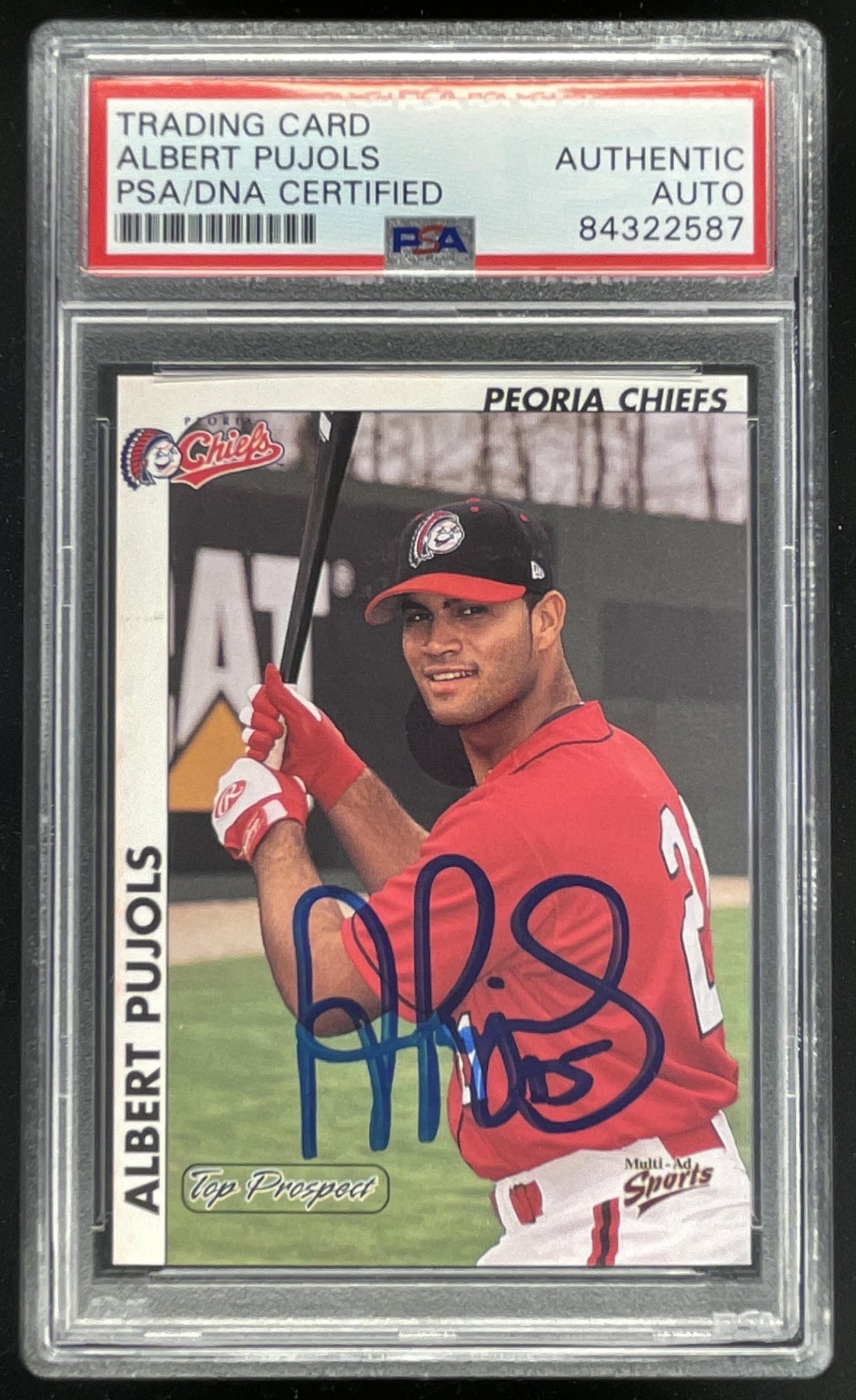 2000 Multi-AD Autographed #3B ALBERT PUJOLS Auto PSA Authentic Autograph
