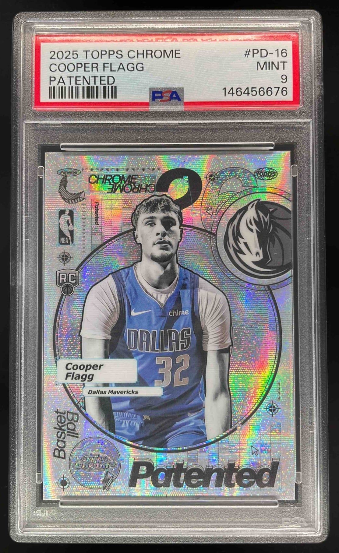 2025-26 Topps Chrome Patented #PD-16 Cooper Flagg RC SSP PSA 9