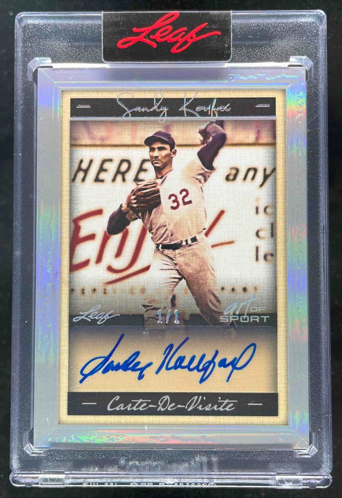 2023 Leaf Art of Sport Carte De Visite Platinum #CDV-SK1 Sandy Koufax Auto 1/1