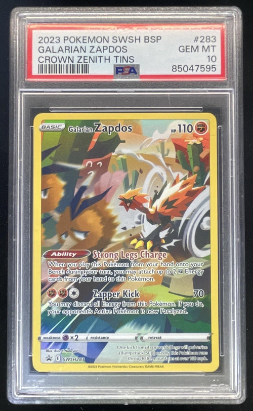 Pokemon Sword & Shield Black Star Promos #SWSH283 Galarian Zapdos 2022 PSA 10
