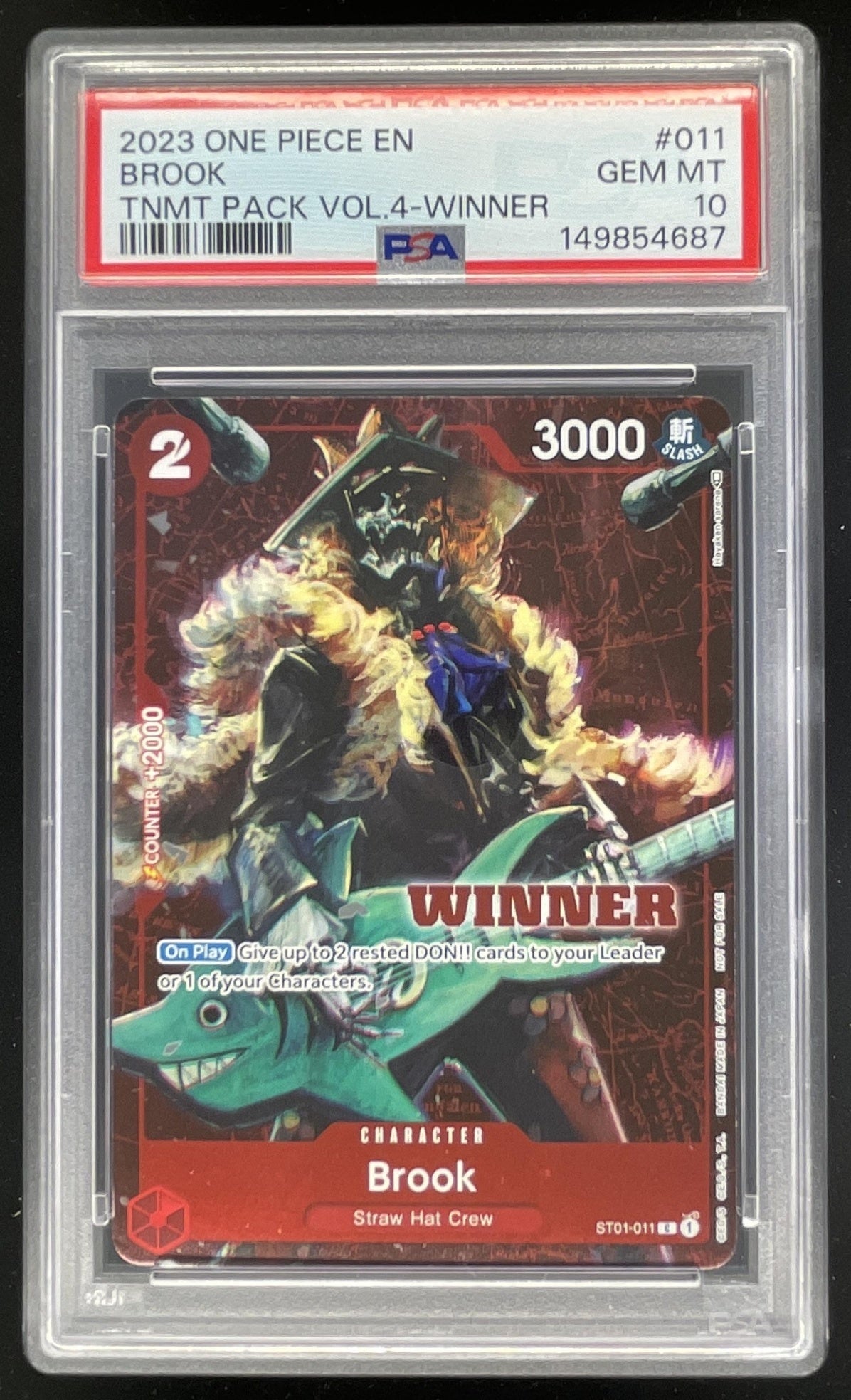 2023-24 One Piece Bandai Game Fest Promos #ST01-011 Brook PSA 10