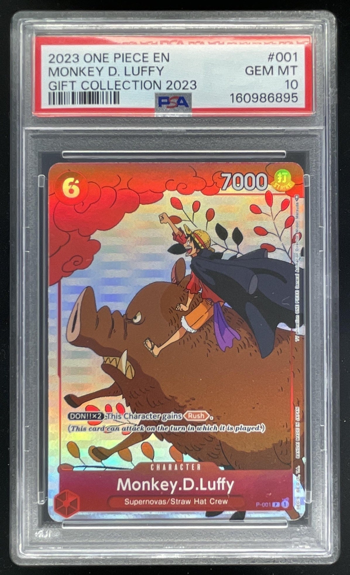 2023 One Piece EN #P-001 Mokey D. Luffy Gift Collection PSA 10