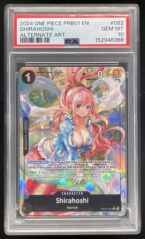 2024 One Piece PRB01 #082 Shirahoshi Alternate Art PSA 10