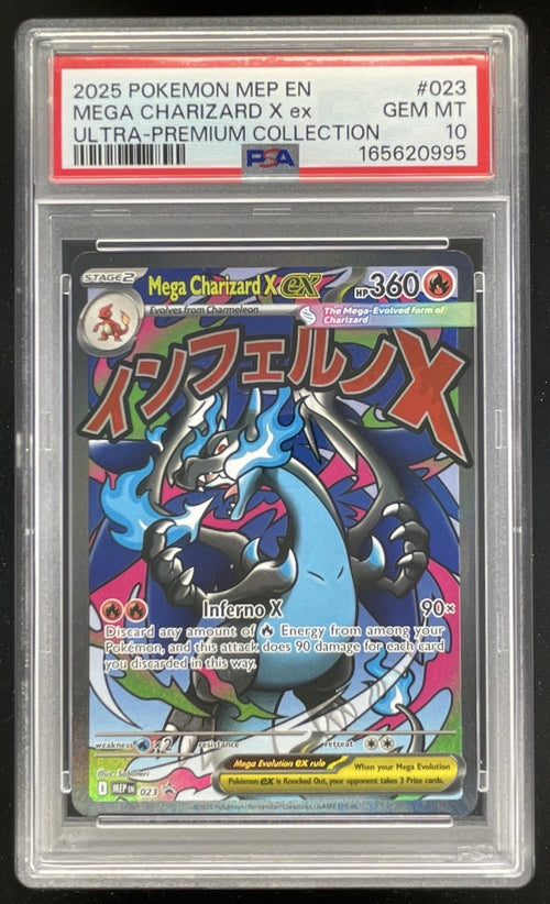 2025 Pokemon MEP Black Star Promos #023 Mega Charizard X ex PSA 10
