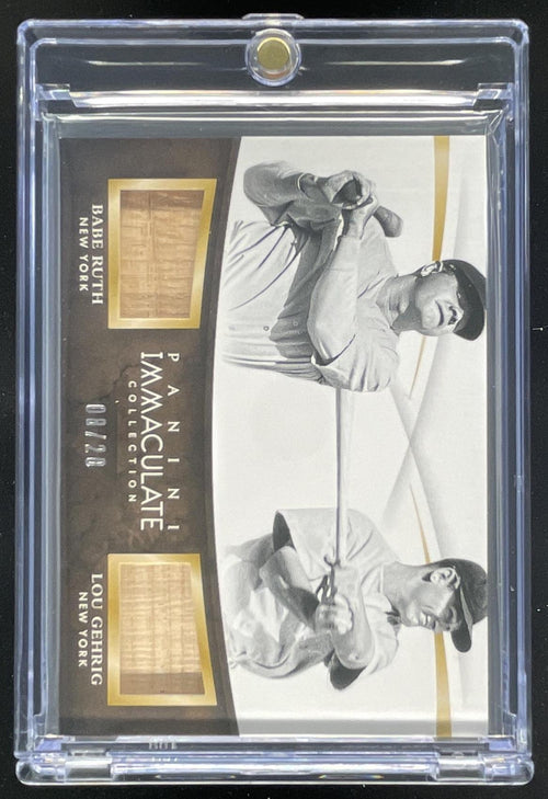 2015 Immaculate Collection Dual Players Bat Babe Ruth Lou Gehrig /20