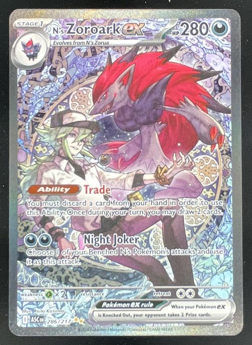 2026 Pokemon Ascended Heroes #286/217 N's Zoroark ex Special Illustration Rare