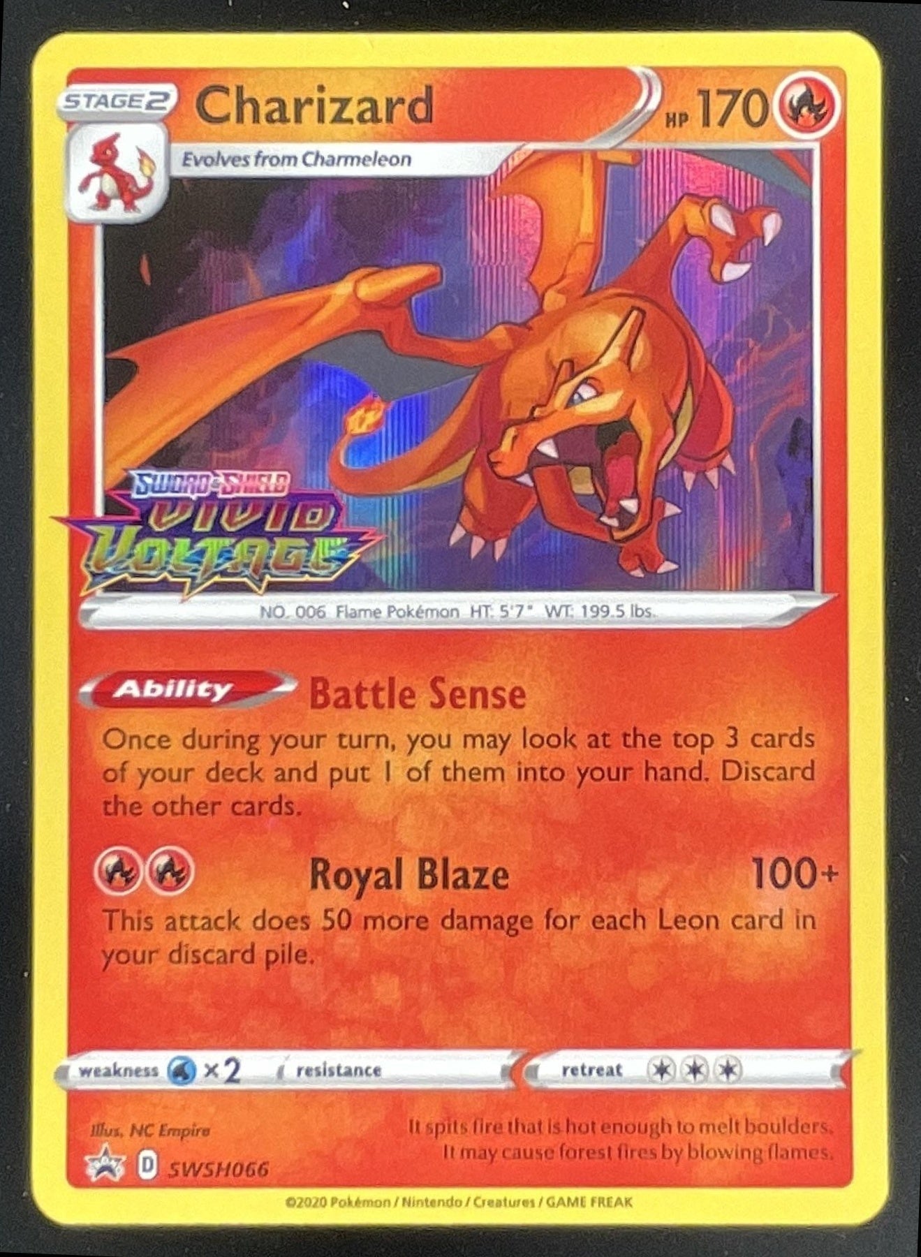 Pokemon Sword & Shield Black Star Promos #SWSH066a Charizard