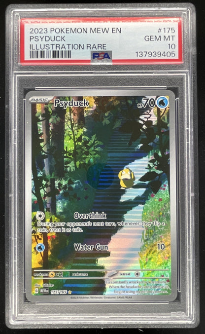 2023 Pokemon SV 151 #175/165 Psyduck Illustration Rare PSA 10