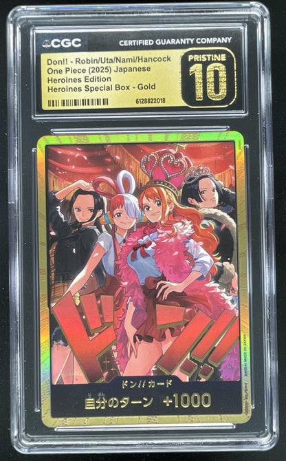 2025 One Piece Japanese Heroines Don!!! Gold Robin Uta Nami Hancock CGC 10