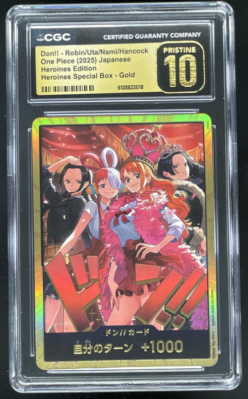 2025 One Piece Japanese Heroines Don!!! Gold Robin Uta Nami Hancock CGC 10