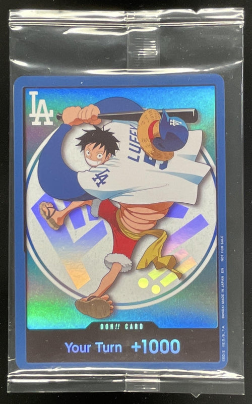 2026 One Piece LA Dodgers x One Piece Night Promo Don Card Monkey D Luffy Sealed