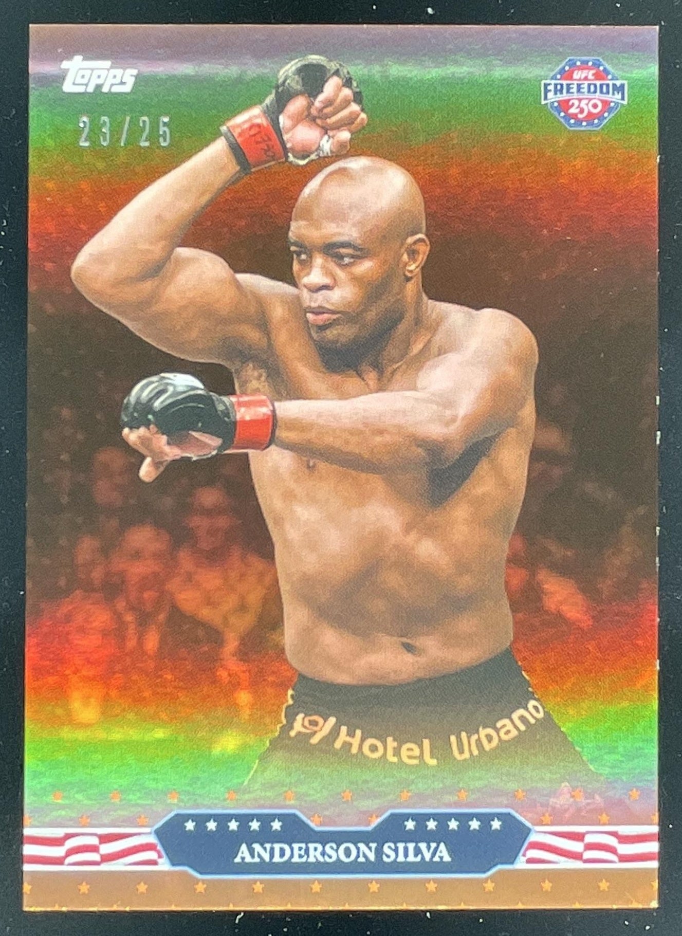 2026 Topps UFC Freedom 250 Orange #3 Anderson Silva /25