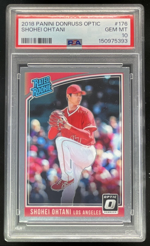 2018 Panini Donruss Optic #176 Shohei Ohtani SP RC Rated Rookie PSA 10