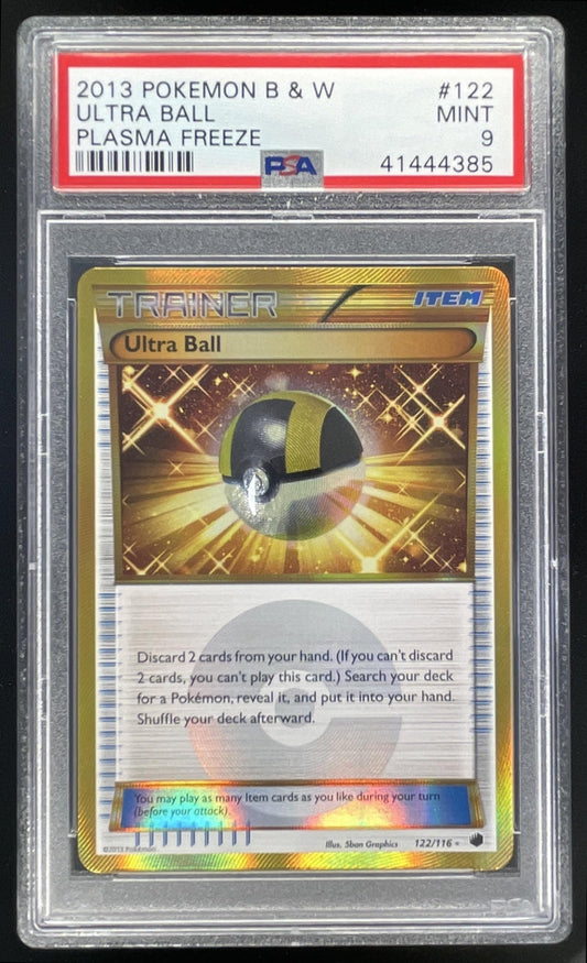 2013 Pokemon Black & White Plasma Freeze #122/116 Ultra Ball PSA 9