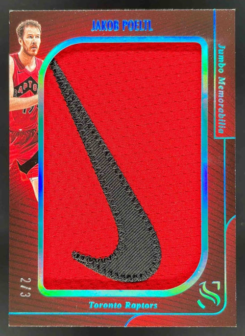 2024 Panini Silhouette Jumbo Memorabilia Holo Platinum #JM-JKP Jakob Poeltl /3