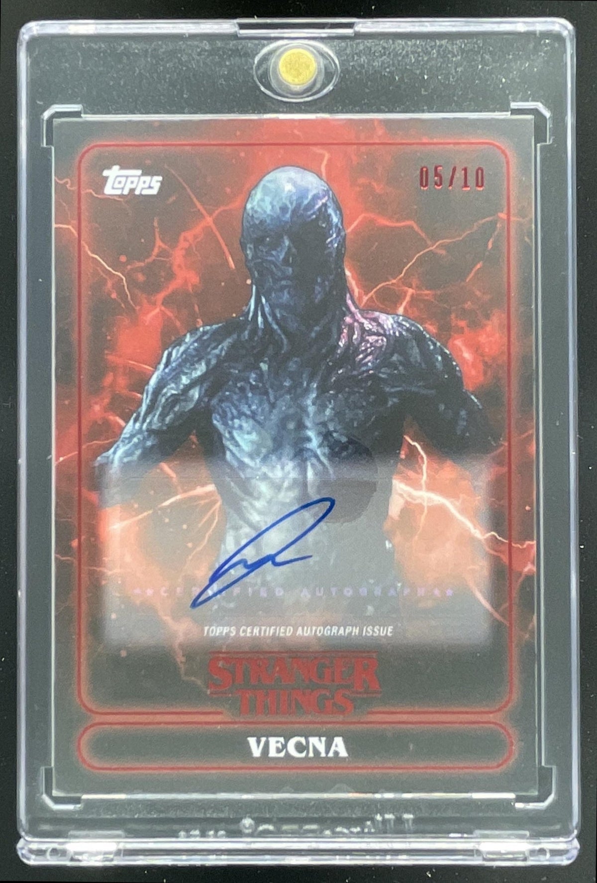 2025 Topps Stranger Things Autographs Red Jamie Campbell Bower Vecna Auto /10
