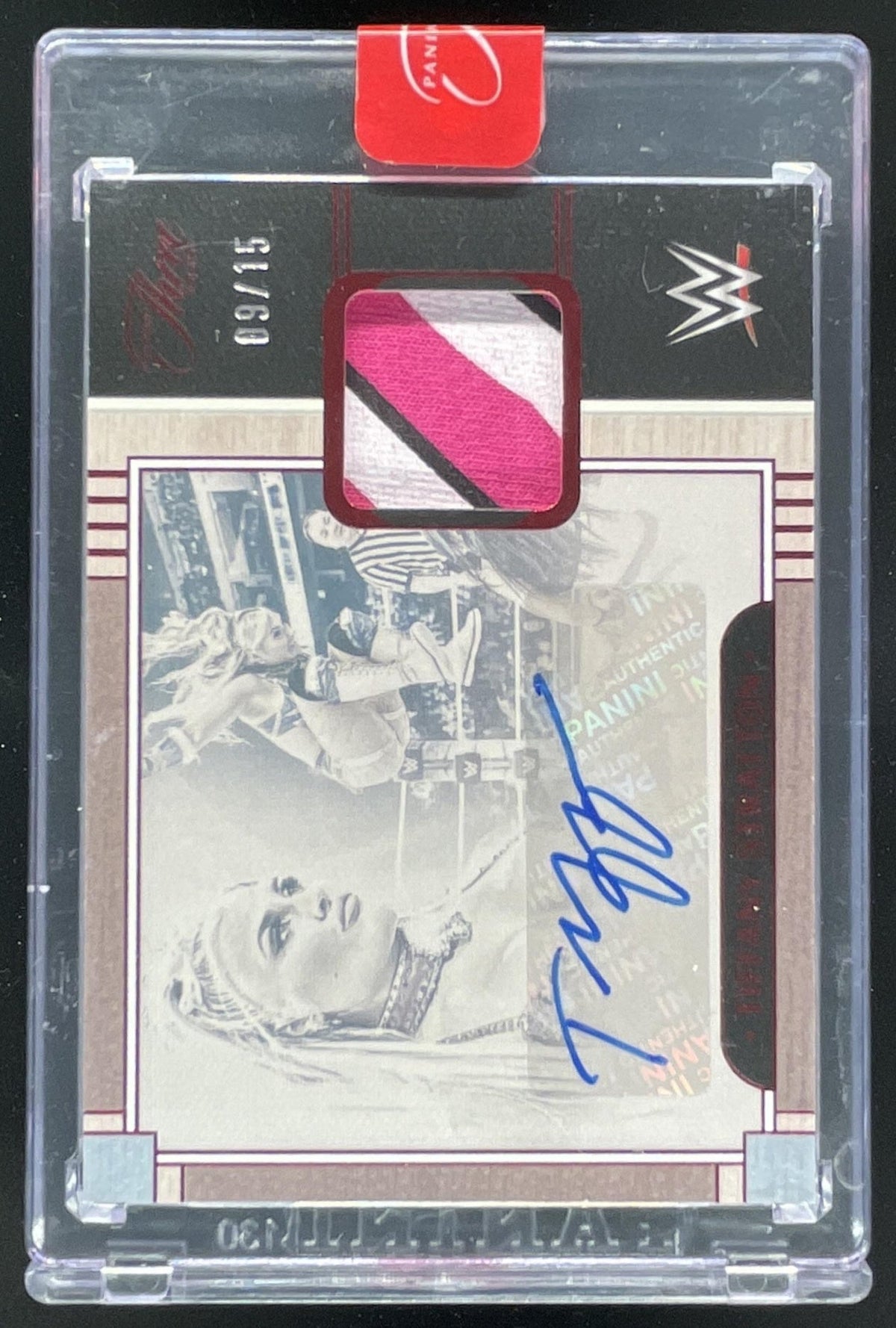 2024 Three Count WWE Prime Memorabilia Red #PM-TST Tiffany Stratton Auto /15