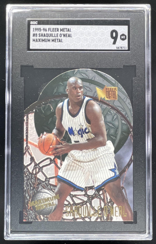 1995-96 Fleer Metal Maximum Metal #8 Shaquille O'Neal SGC 9