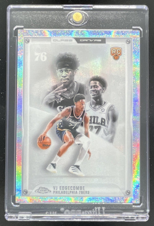 2025-26 Topps Chrome Update Glass Canvas #GC-22 VJ Edgecombe RC SSP