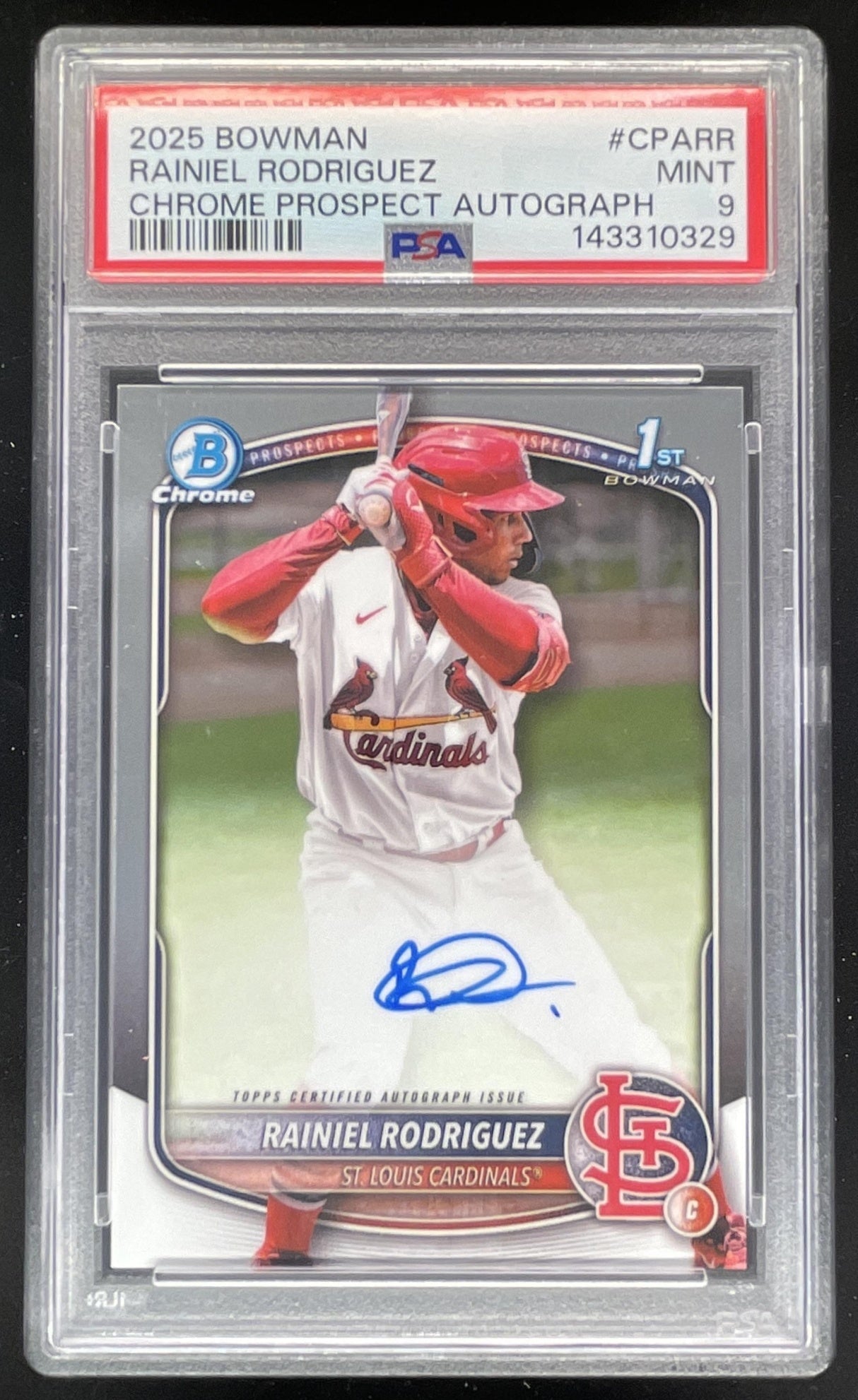 2025 Bowman Chrome Prospect Autograph #CPA-RR Rainiel Rodriguez RC Auto PSA 9