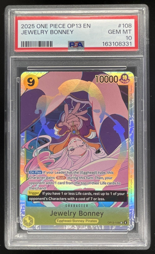 2025 One Piece Carrying On His Will Alternate Art #108 Jewelry Bonney SP PSA 10