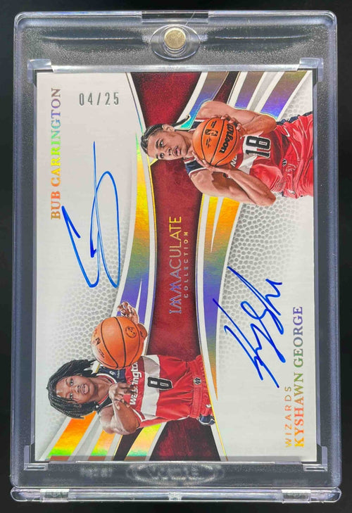 2024-25 Immaculate Collection Dual Auto Bub Carrington Kyshawn George /25